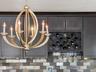 Under Cabinet lighting with wine rack and wine fridge below