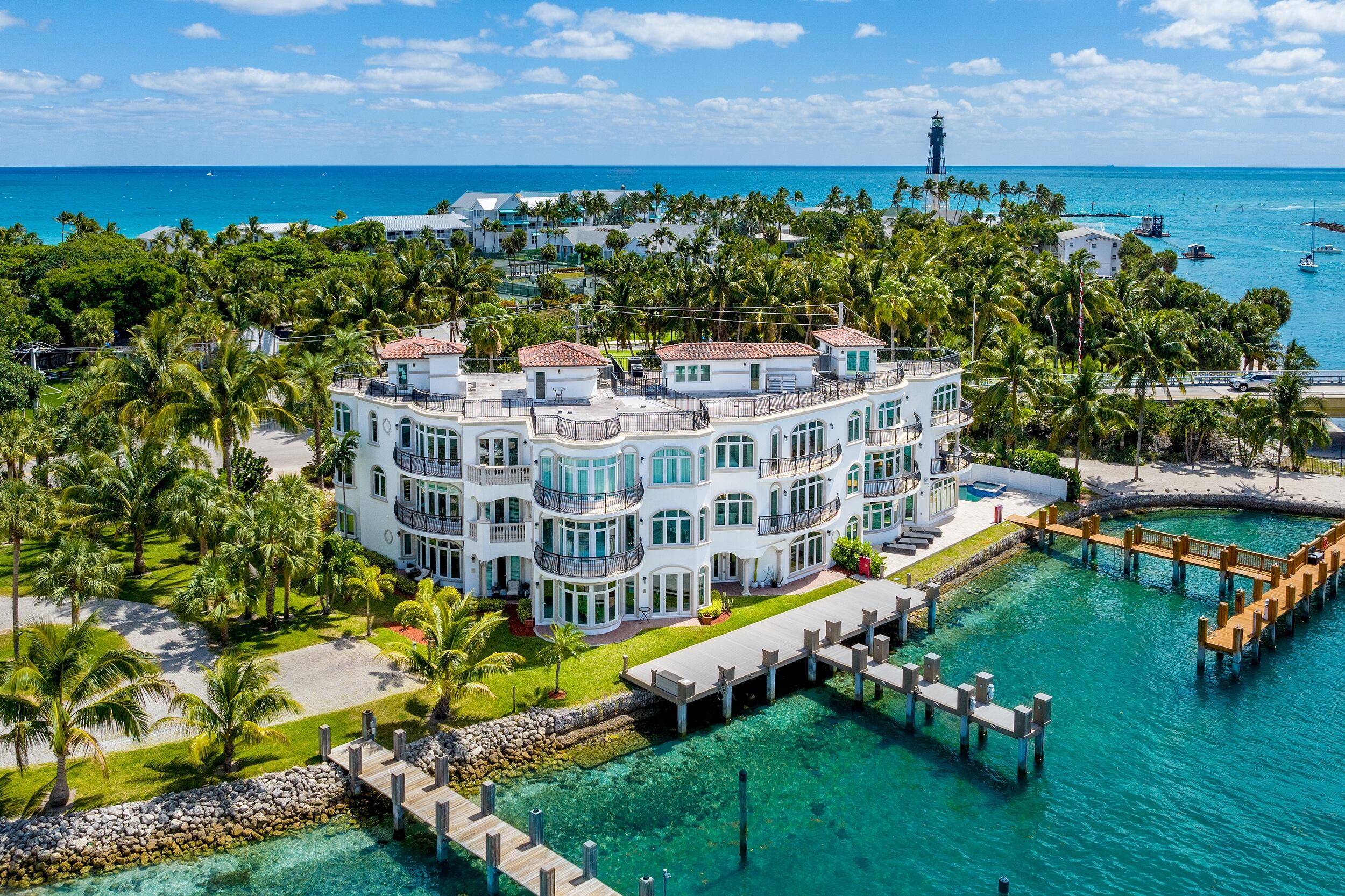 Welcome to 900 Hillsboro Mile, a prestigious intracoastal 3 story dwelling with only 4 units nestled within the opulent Hillsboro Beach enclave of Florida.