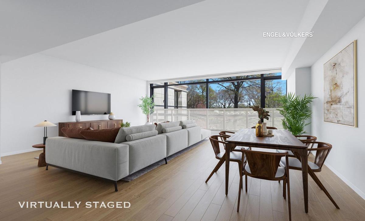 Living room facing park