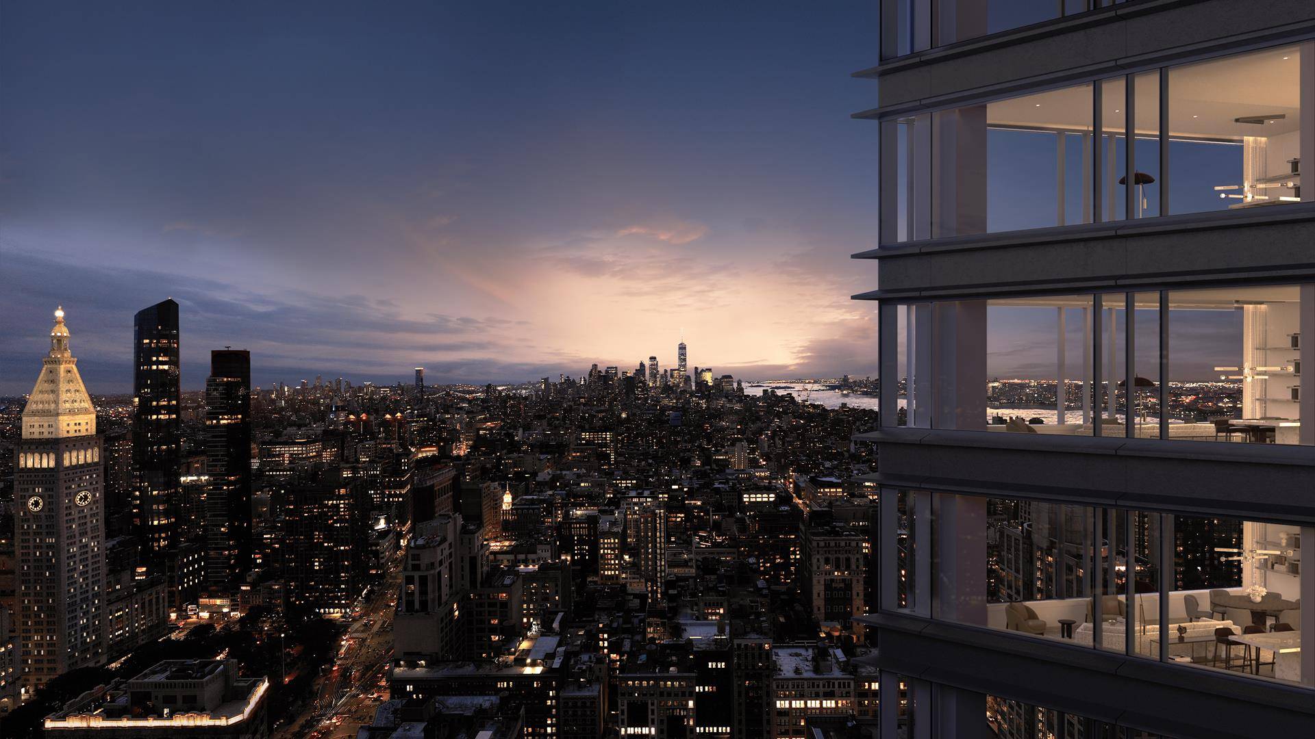Soaring nearly 500 feet above Manhattan's iconic skyline, and at the very top of the newest tower by internationally acclaimed architect, Rafael Vi oly, PH 41D offers a 2 bedroom, ...