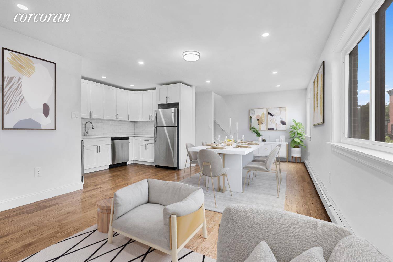 Introducing 279 Lexington Avenue, APT 1 ; a renovated lower duplex with huge finished basement and patio space in the heart of Bedford Stuyvesant.