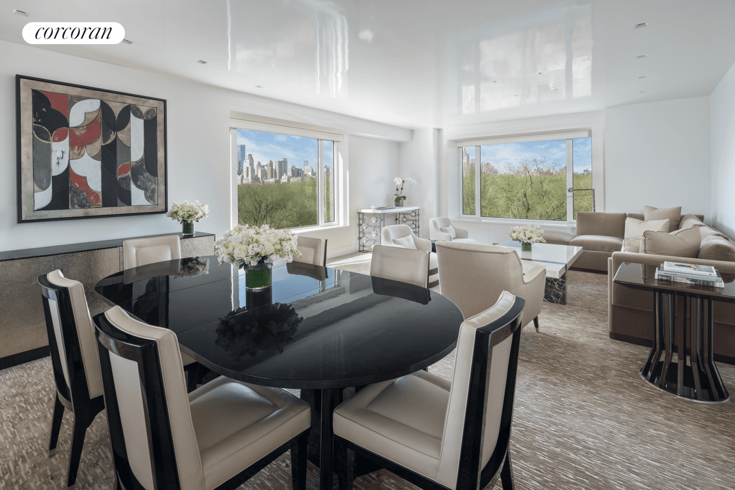 Designed by AD100 designer David Kleinberg, this sun drenched home is located in a premier Fifth Avenue co operative and boasts direct spectacular views from every room of Central Park ...