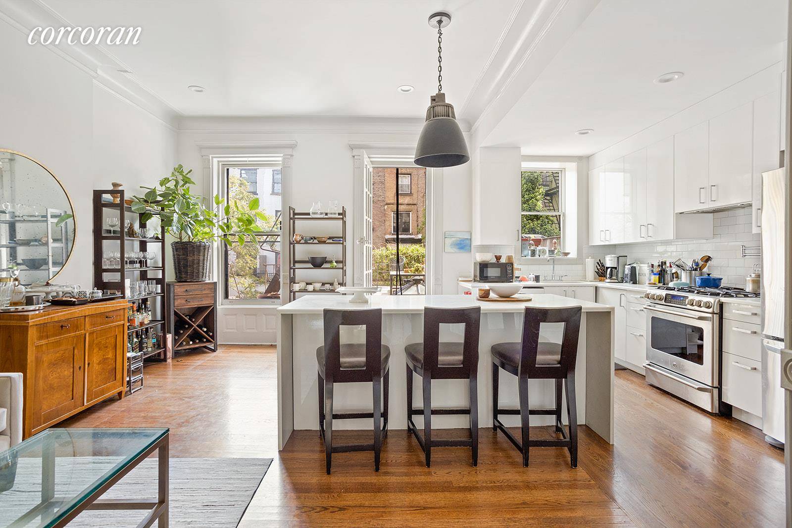 Located on one of Park Slope's most beloved blocks, this renovated 4 bedroom 2.