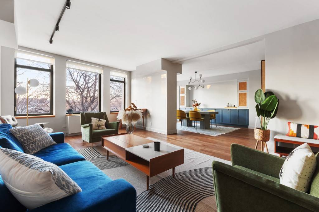 A modern, stylish, and functional living space with Hudson River Views !