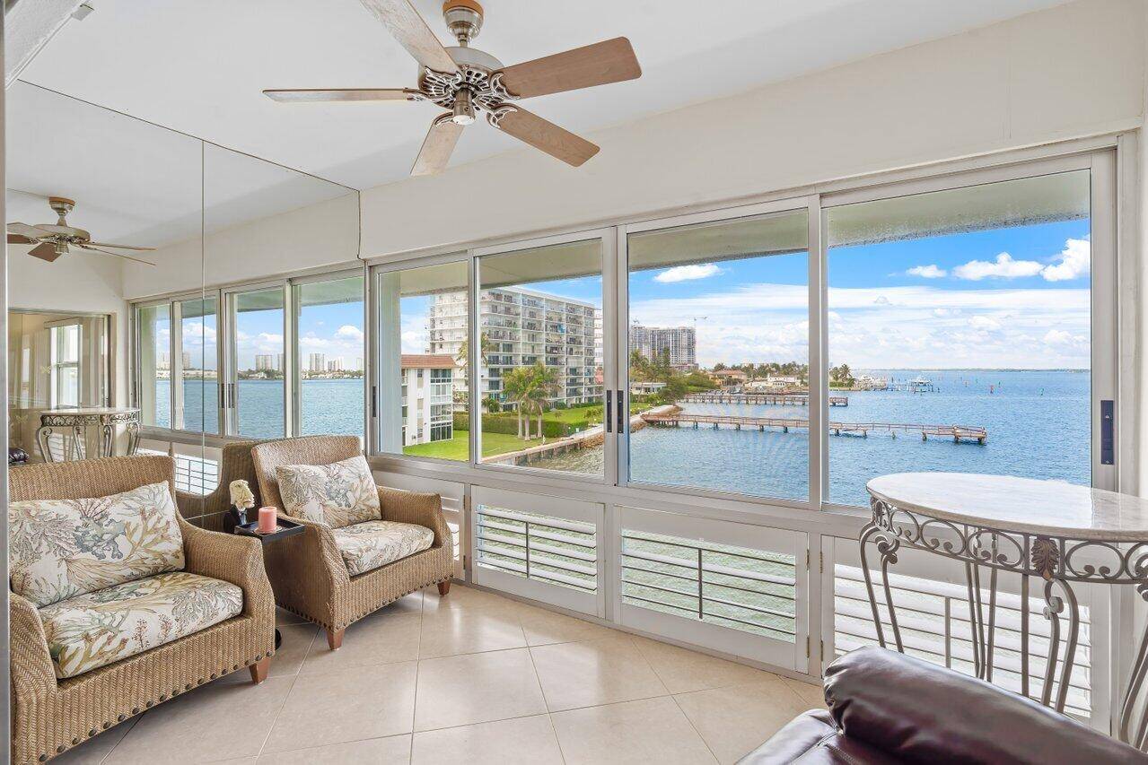 Indulge in panoramic intracoastal views from this 2 bed, 2 bath condo.