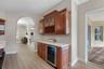 Built-in wine rack and wine refrigerator