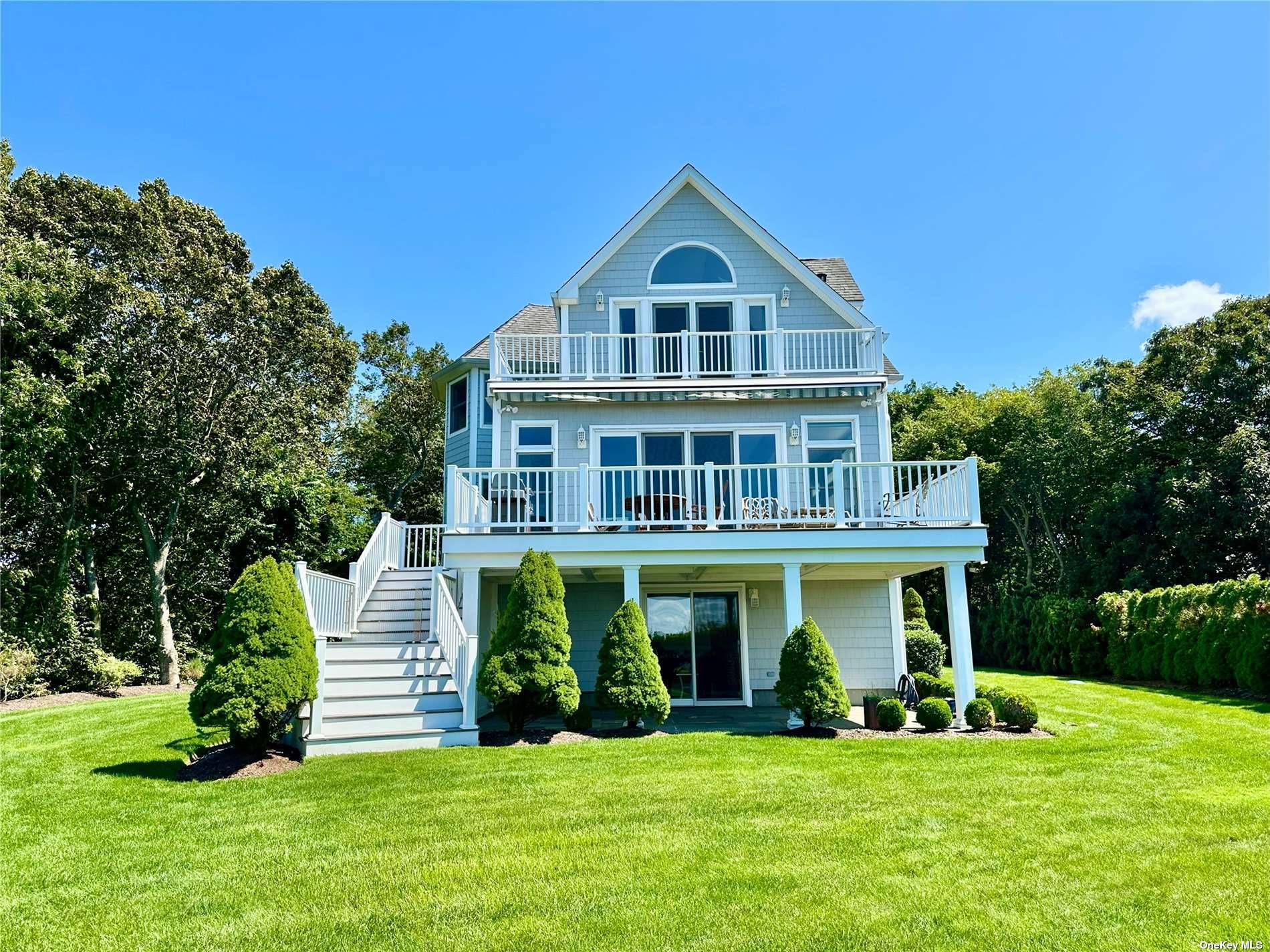 Enjoy the off season in this gorgeous, waterfront home overlooking the Long Island Sound.