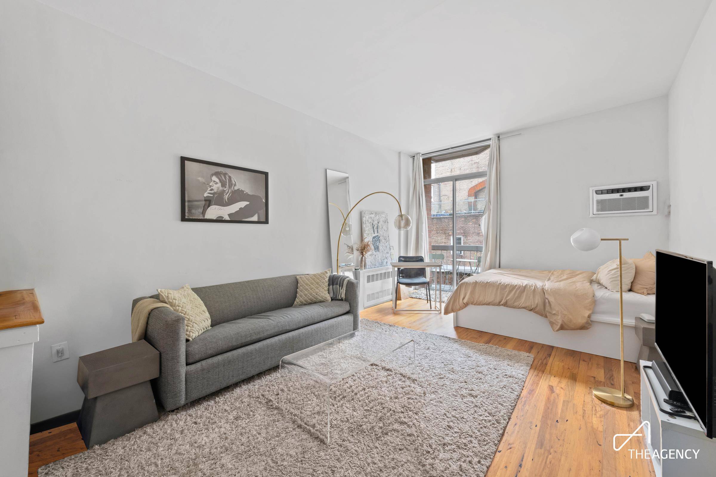 Residence 2B at 184 Thompson Street is a bi level studio with great layout and amazing 10ft ceiling heights.