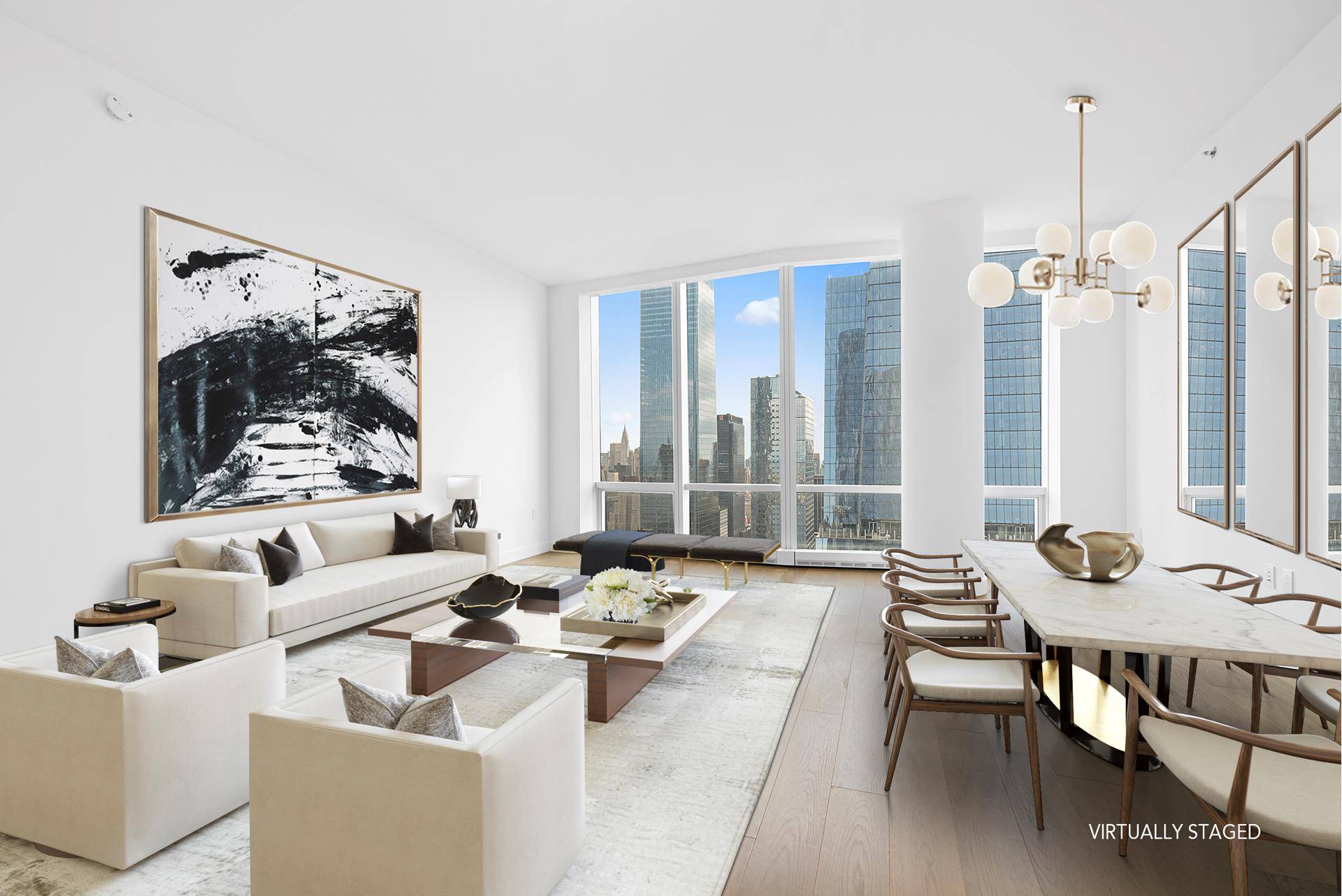 Available May 5. Two bedroom, 1, 818 square foot home in Hudson Yards features 10'7 floor to ceiling windows with east exposure offering spectacular views of the New York City ...