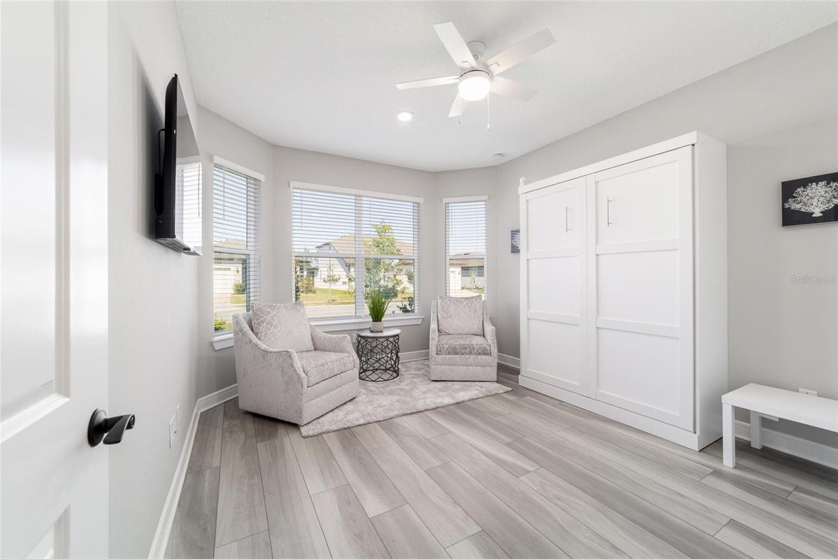 Secondary Bedroom furnished with Murphy bed