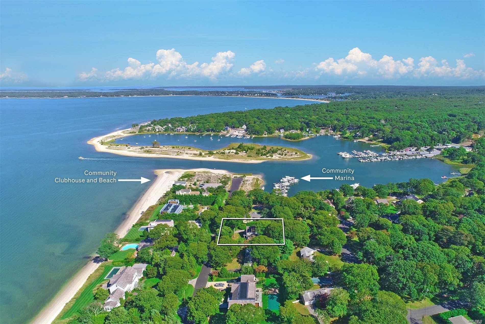 Situated in Northampton Colony within steps to the community bayfront club house and private marina, this home is just four miles to the heart of Sag Harbor Village.