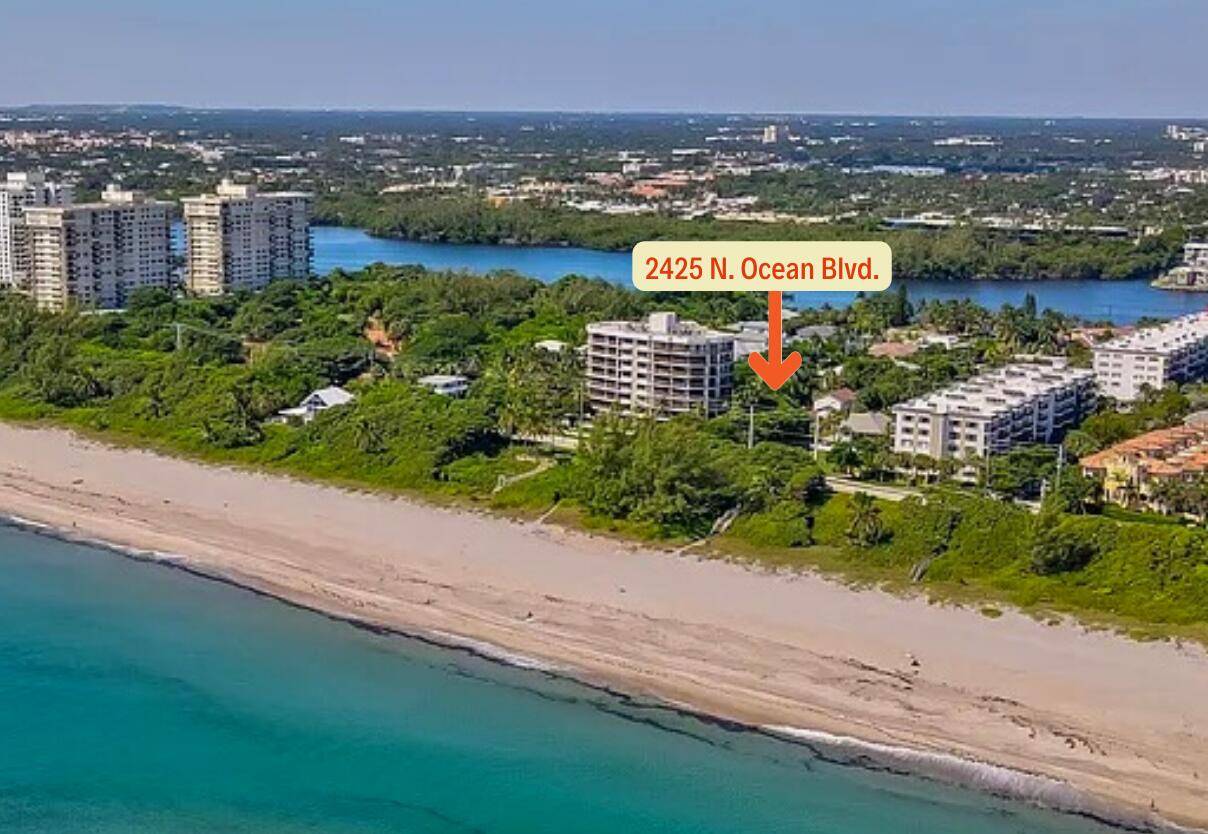 With a view to the Ocean, an Exclusive Corner Lot on the west side of A1A, between Palmetto Park Rd.