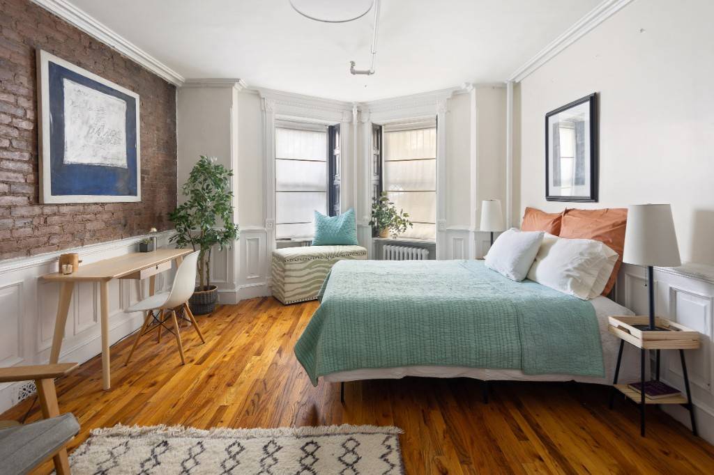A classic studio in a classic brownstone on a classic Park Slope block.