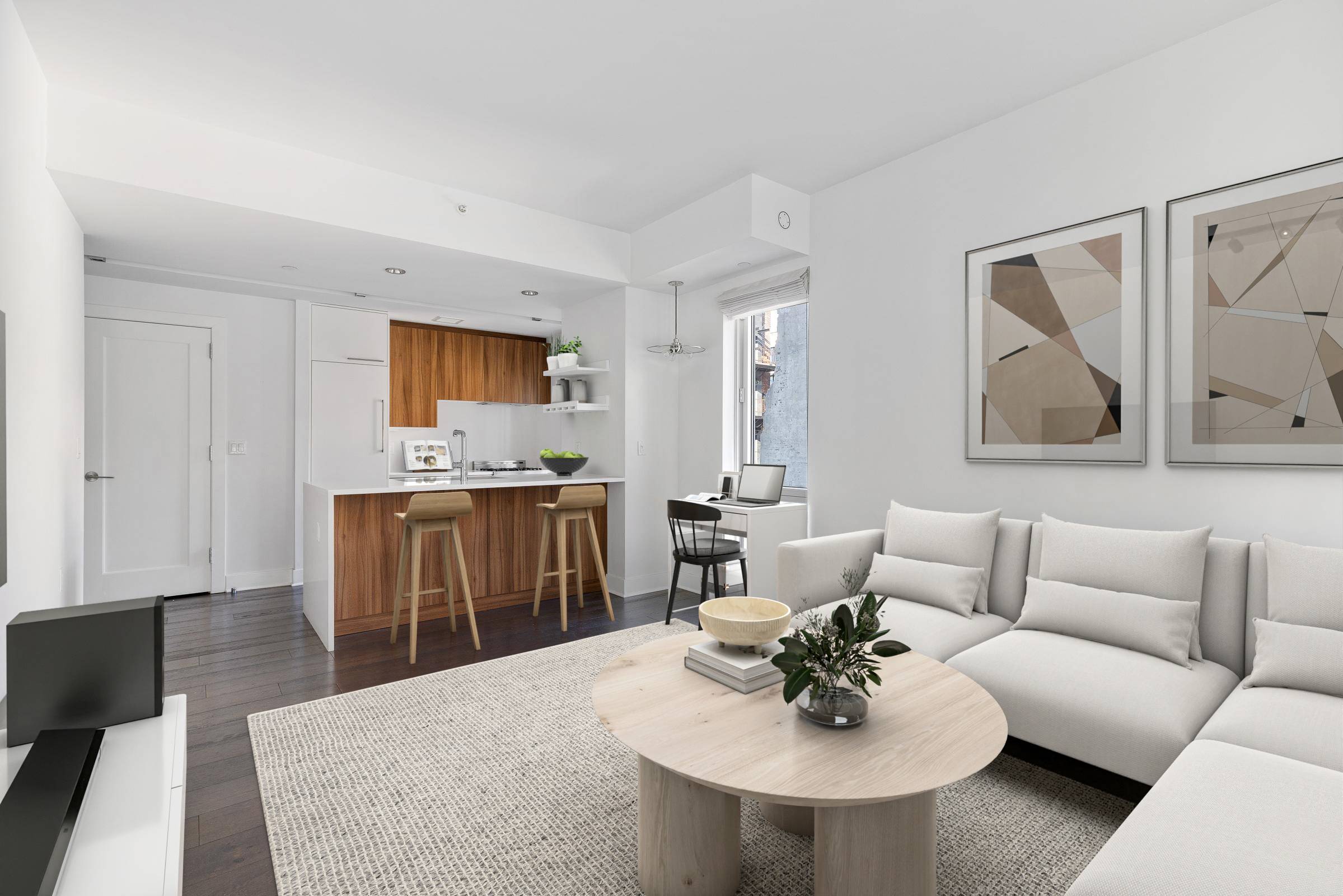 Welcome to Unit 3D, located within TWO12, a highly coveted boutique condominium in the heart of Williamsburg, being offered for rent for the first time.