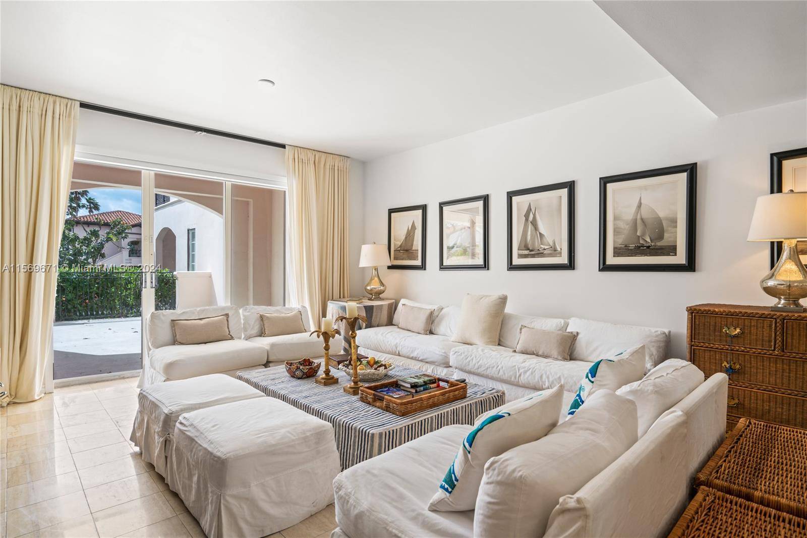 Indulge in Fisher Island living with this ground floor 3 bed 3 bath unit, offering 2, 049 SF of living space and a spacious wrap around terrace with ocean and ...