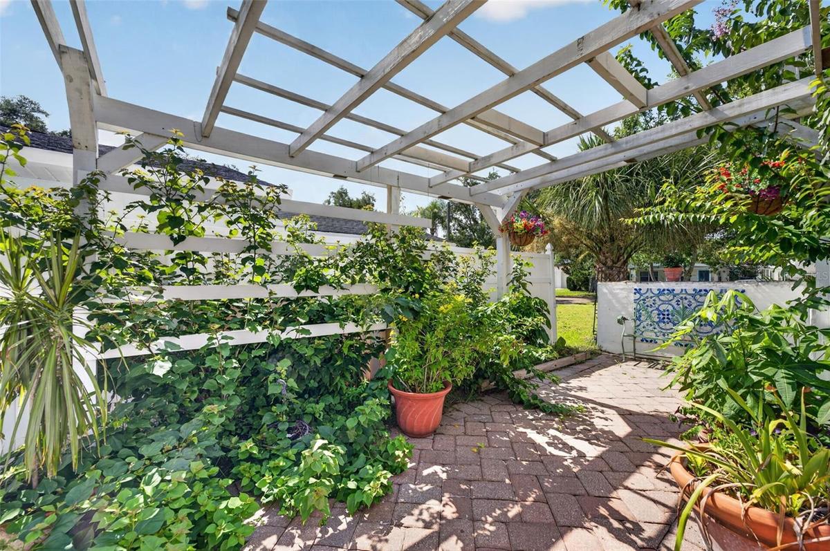 Front garden pergola