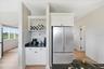 Dining room with pocket doors left of picture-