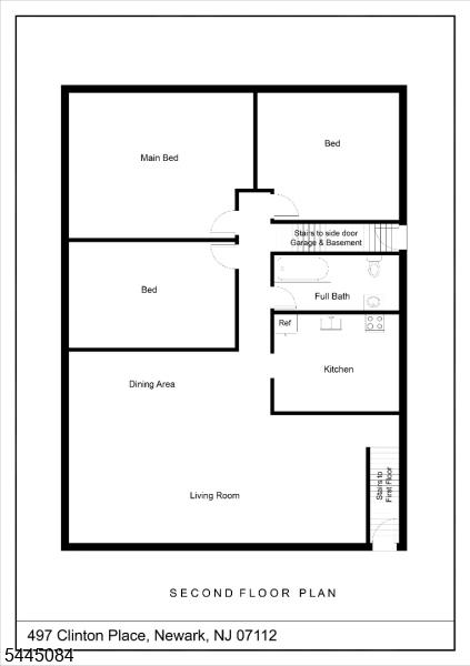 Floor Plan for 2nd Floor