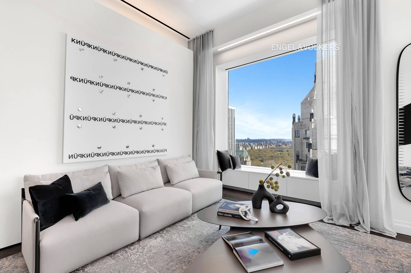 Overlooking Central Park from the 50th floor of the iconic 432 Park Avenue, this 1, 789 square foot 166 square meter two bedroom, two bathroom residence features soaring 12 6 ...