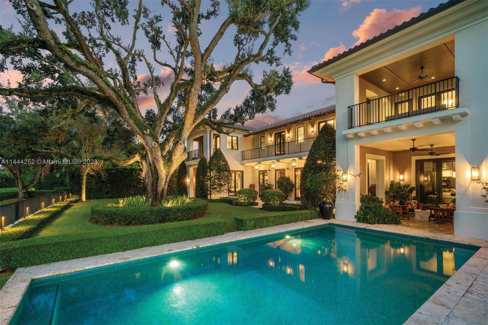 This exceptional 8, 274 SF Coral Gables estate has 6 bedrooms and 5.