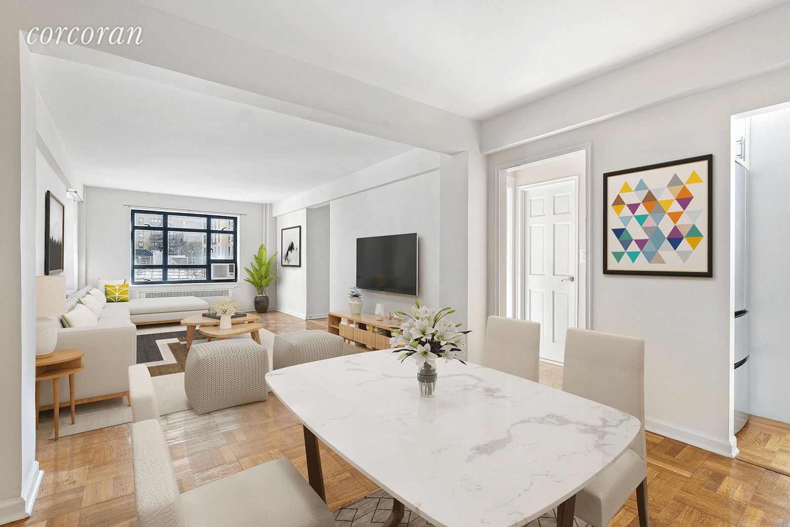 Dont miss this bright and well proportioned two bedroom apartment in the heart of Brooklyn Heights with three exposures !