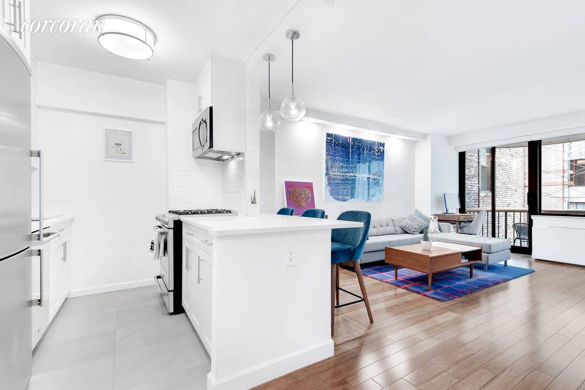 BEAUTIFULLY RENOVATED, ONE BEDROOM HOME WITH TWO BALCONIES at 45 East 25th Street !