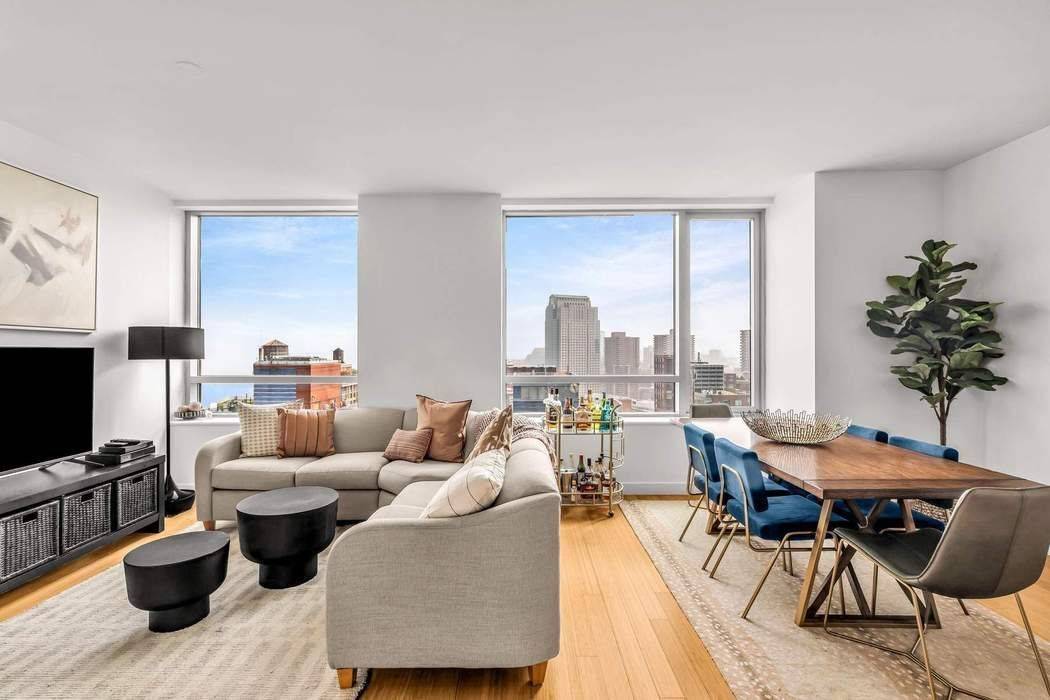 Residence 30F is a high floor and modern one bedroom, two bathroom apartment with sweeping open views of lower Manhattan.