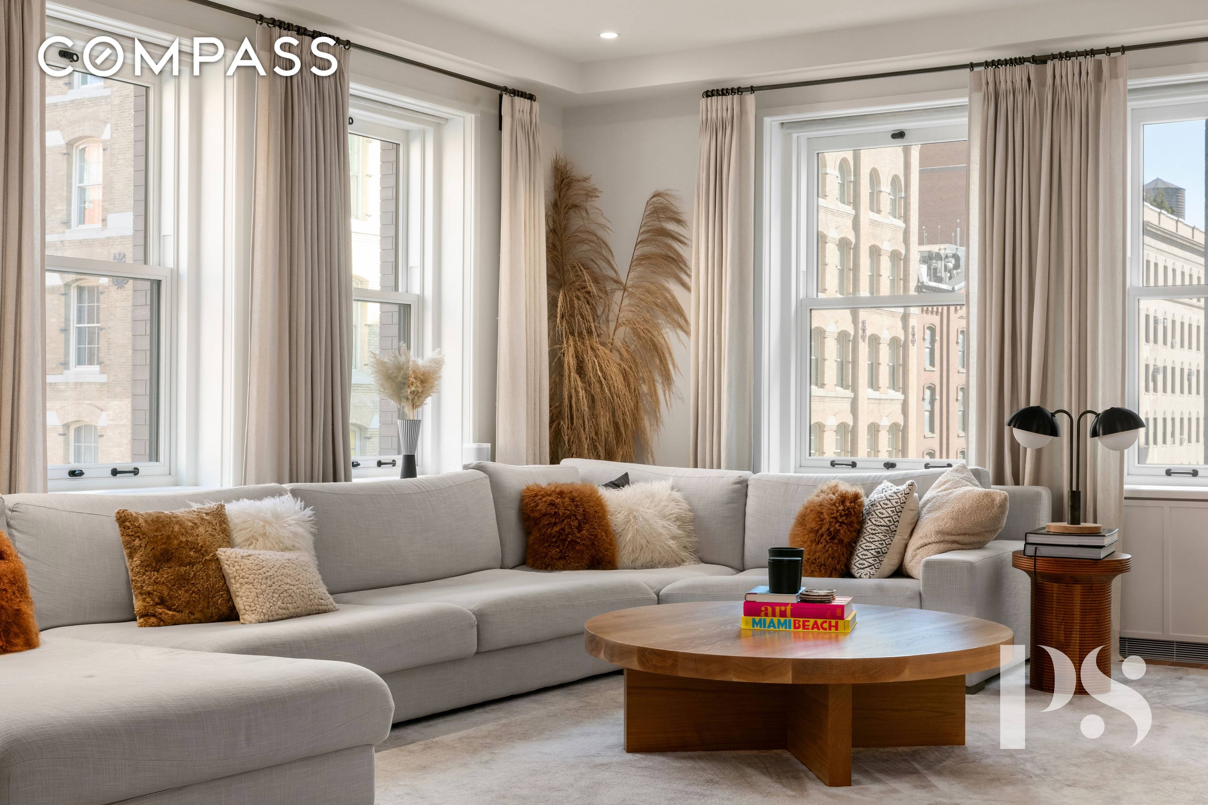 Rarely available prime TriBeCa 4 bedroom apartment with parking at The Sterling Mason.