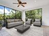 virtually staged upstairs screened balcony