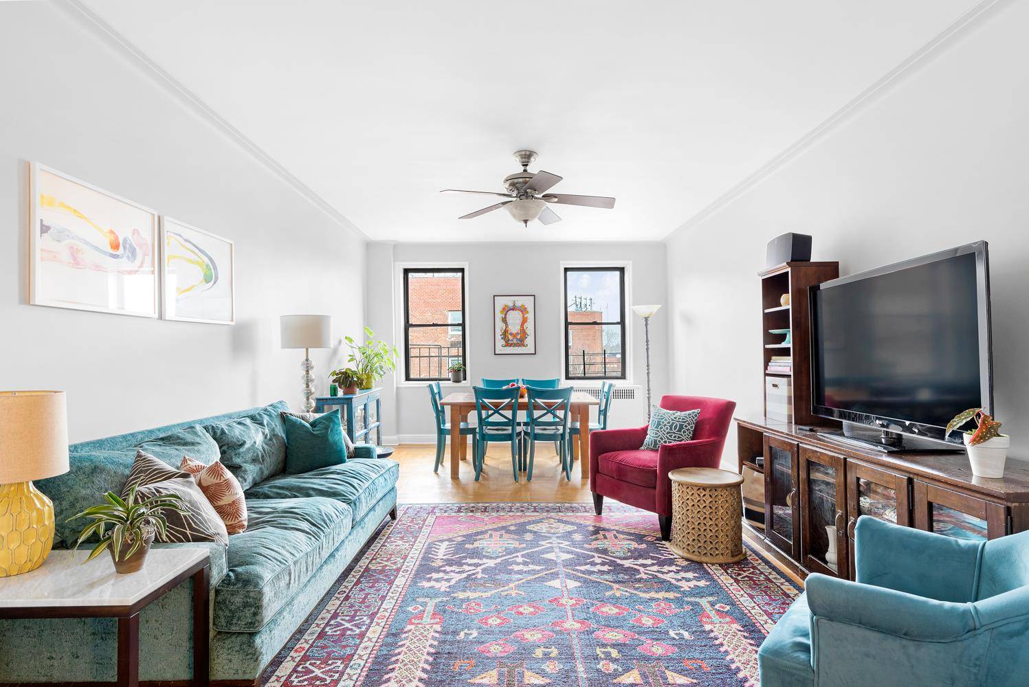This exceedingly spacious top floor two bedroom, two bath apartment in a desirable Ditmas Park location is the kind of home that rarely comes on the market.