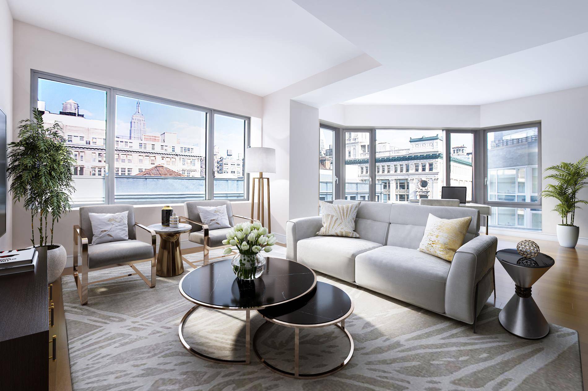 Residence 6A at 100 West 18th Street is an OVERSIZED 1745sf 2 bedroom and 3 bathroom units in one of Chelsea's most desirable condominiums.