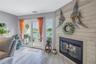 wood burning fireplace