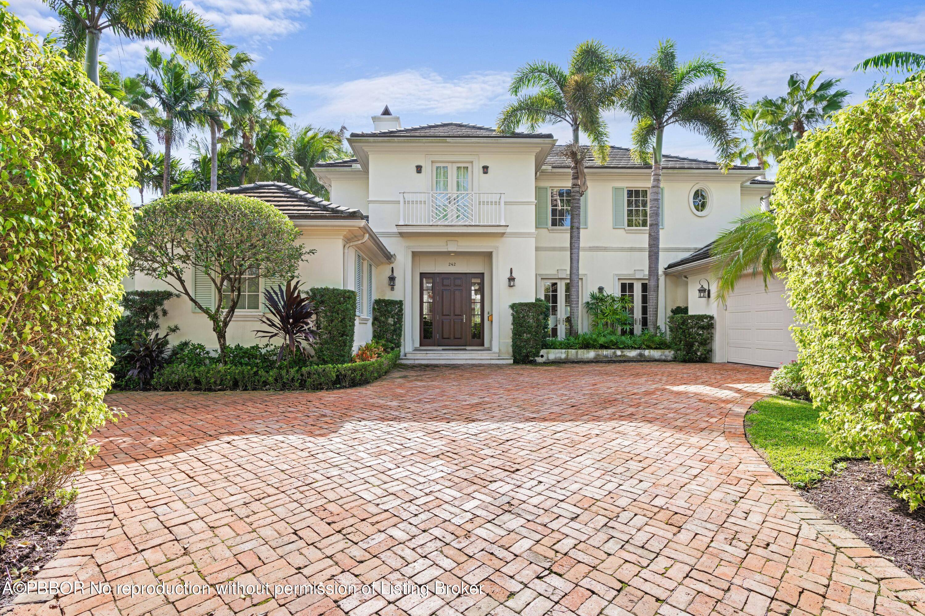 Beautiful home is the north end of Palm Beach.