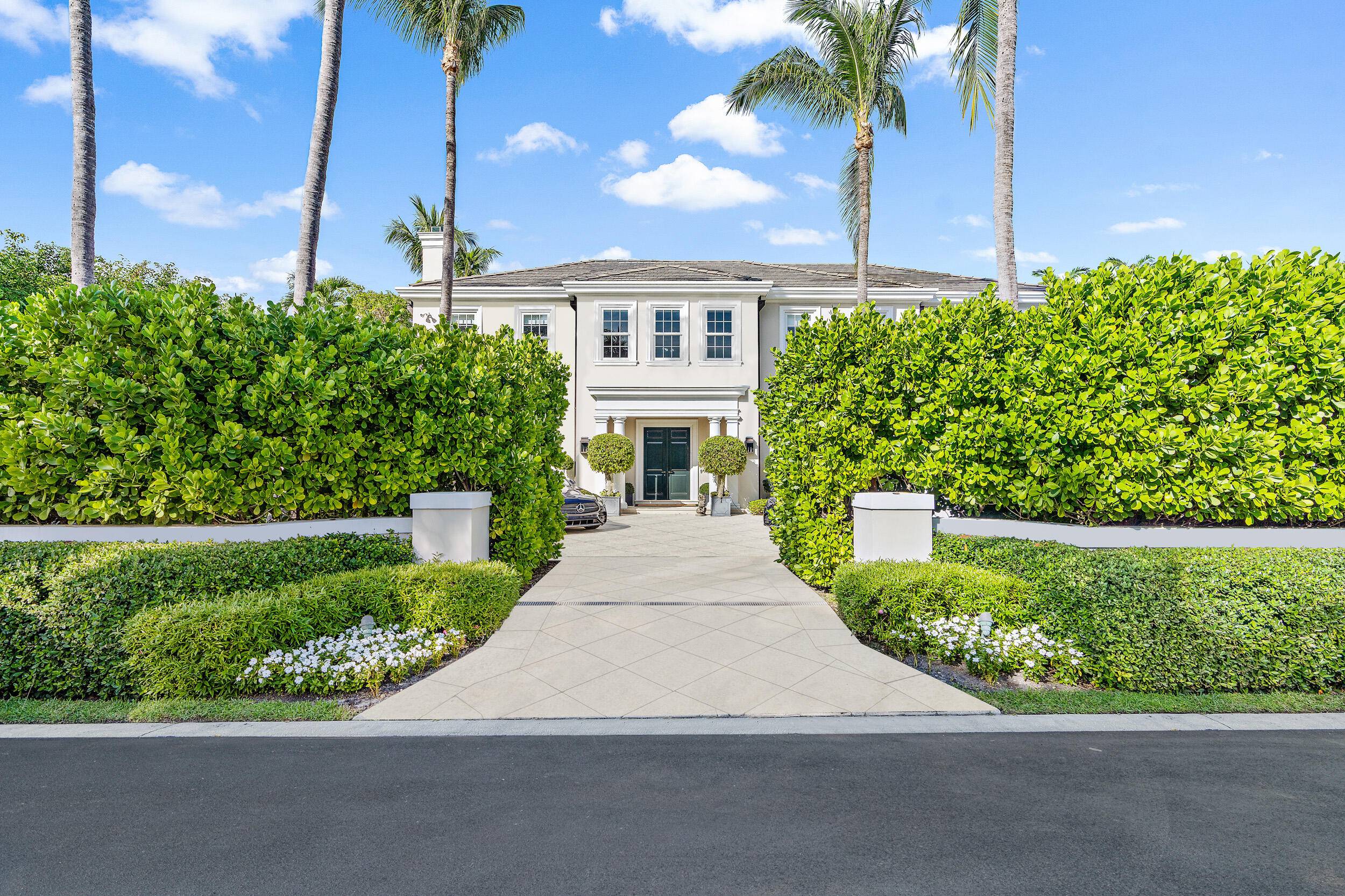 One of the most gracious homes in Palm Beach's estate section.