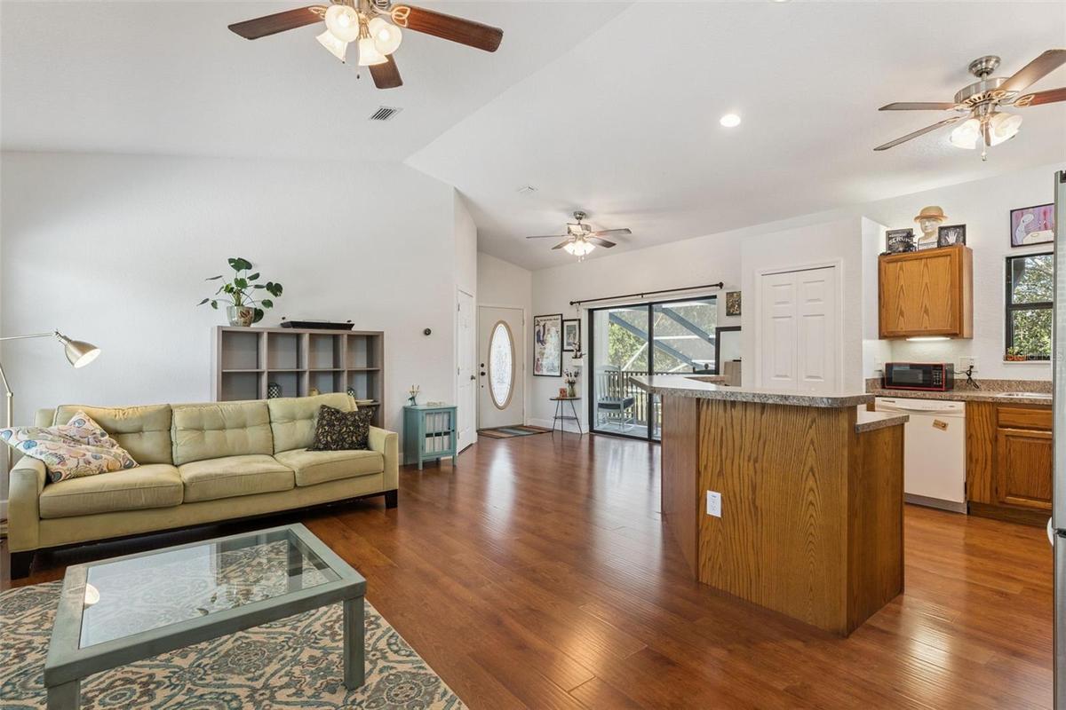 Detached apartment living room