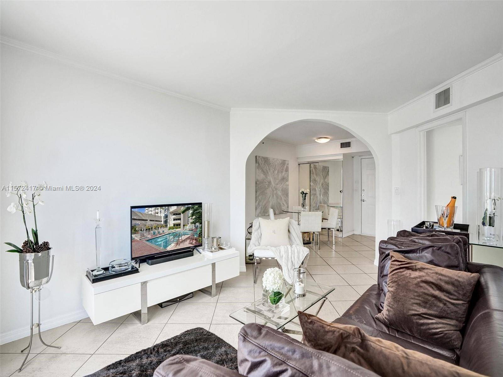 Welcome to your fully furnished 2 bedroom, 2 full bath unit in the heart of South Beach, offering a split floor plan and tile floors throughout.