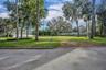 Circular driveway cut on the curb