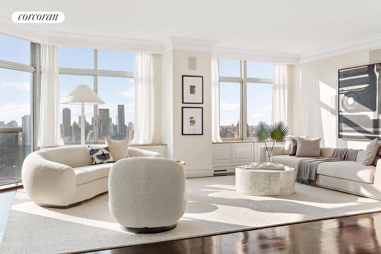 This exceptional, 3, 686 square foot duplex, 4 bedroom is perched on the 34th and 35th floors of The Royale Condominium, located at 64th and Third Avenue.