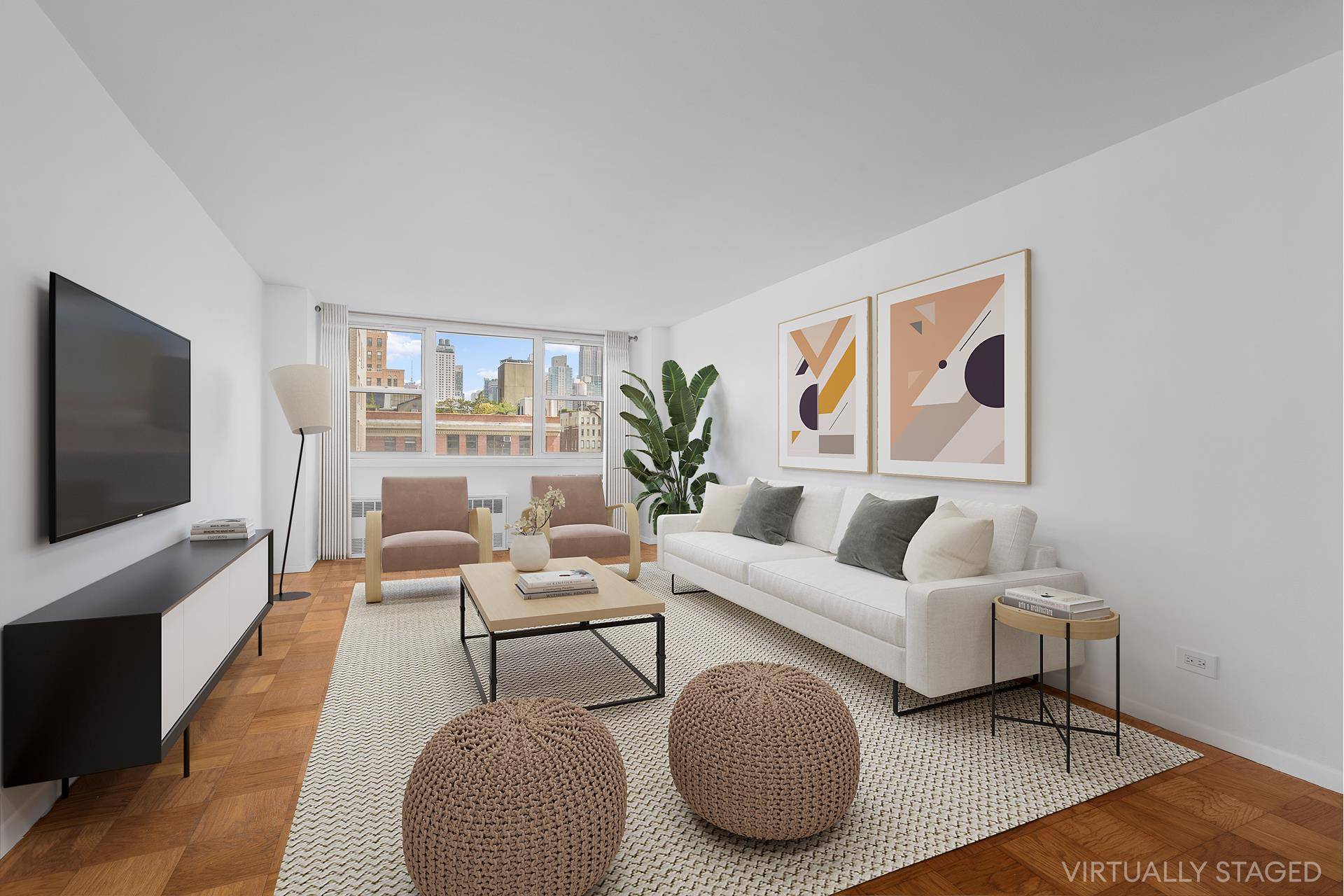 our opportunity awaits to own an oversized one bedroom home at the Vermeer where Chelsea meets the West Village.