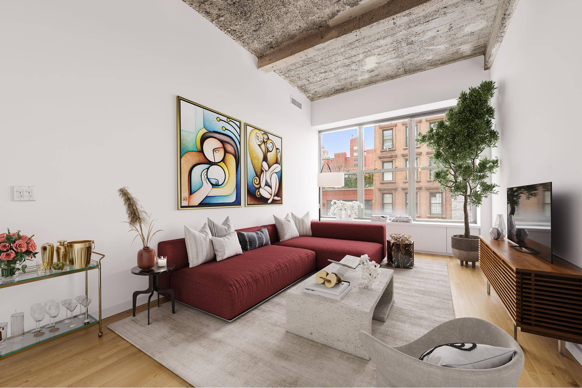 Spectacular and Spacious Midtown Loft with 12 foot ceilings is a rare find !