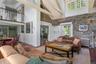A dramatic living space with exceptional volume and timeless architectural character