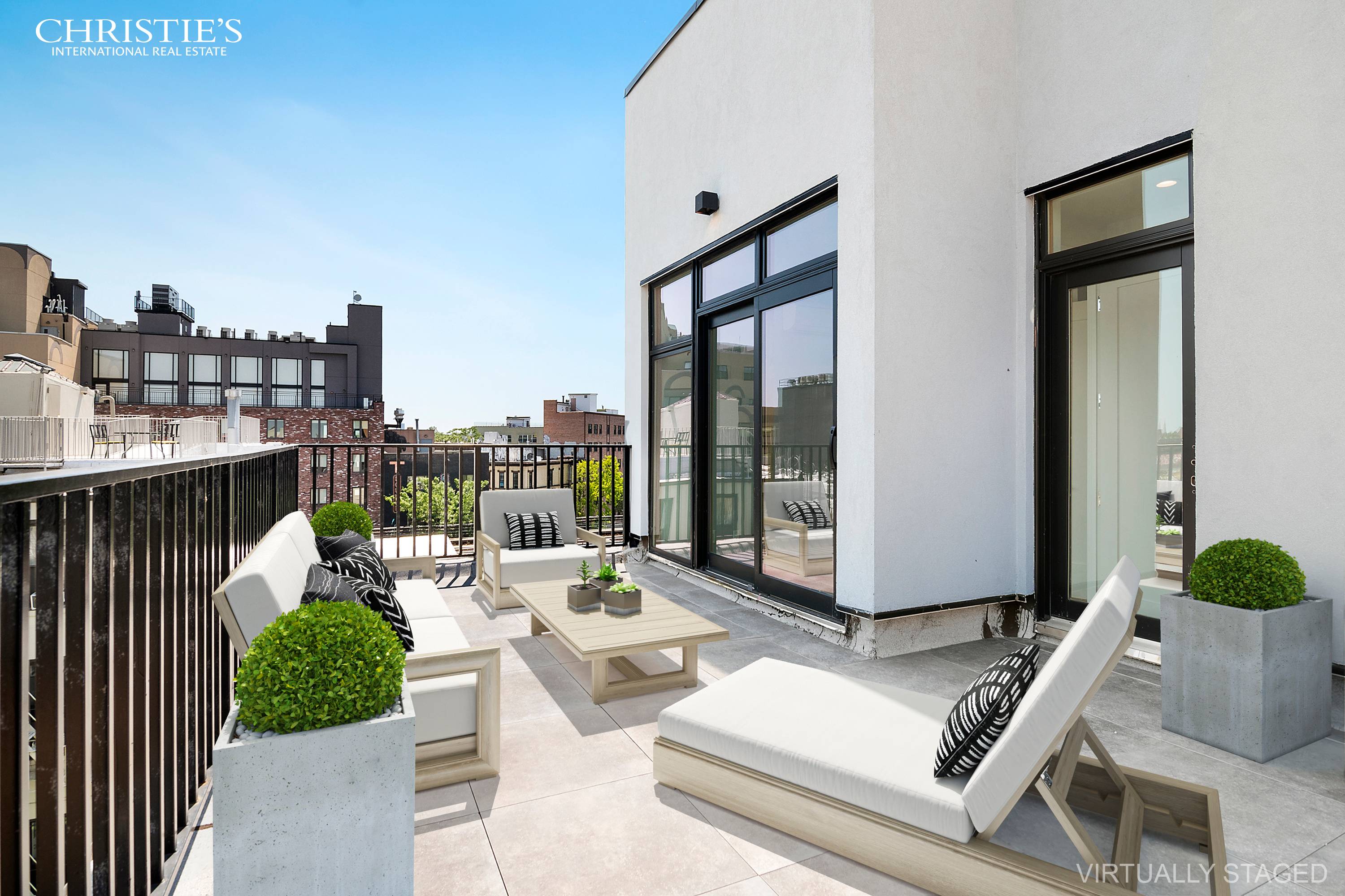 The first picture is this Penthouse apartments own private terrace with South exposures !
