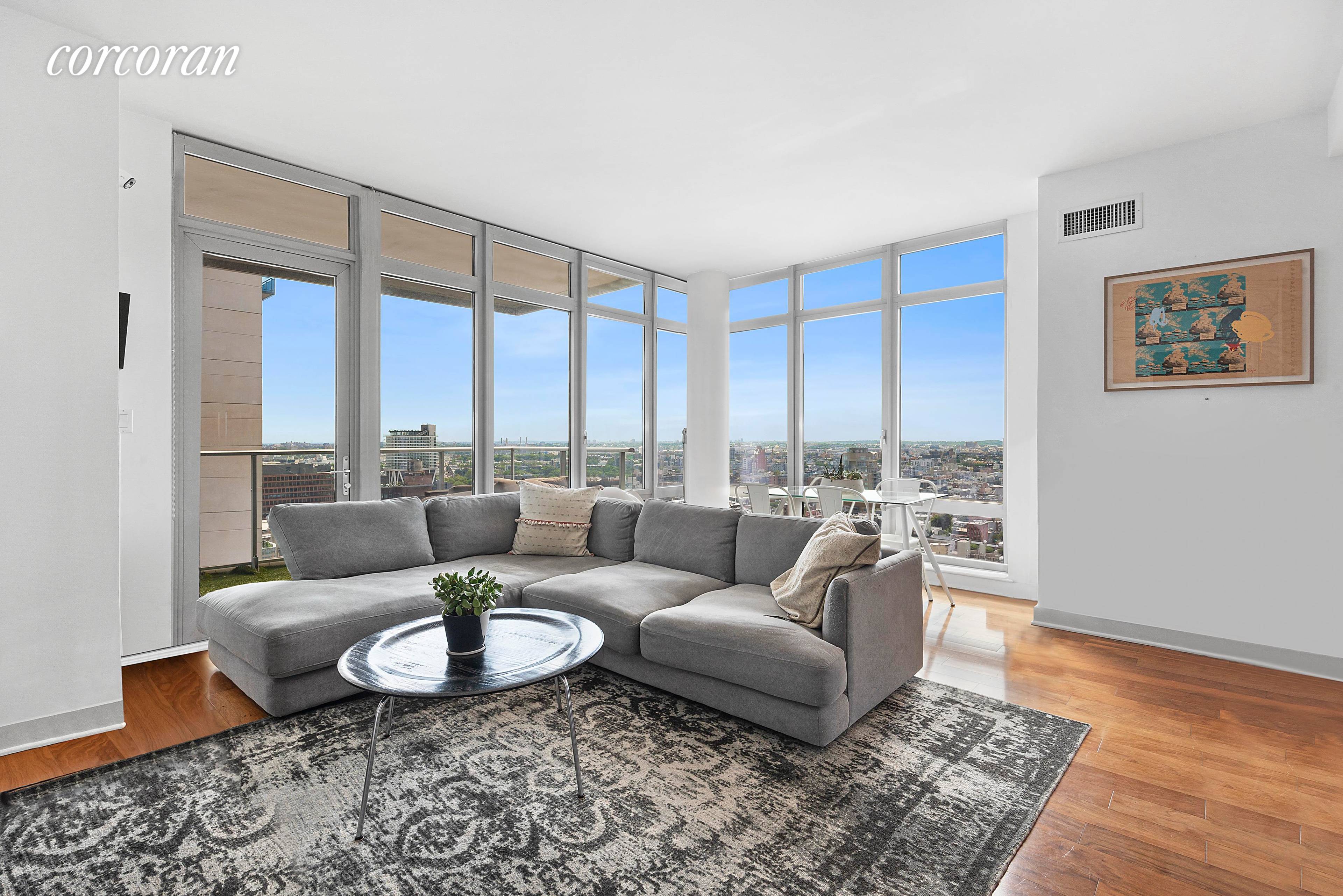 Perched on the 25th floor of Williamsburg's premiere luxury condo building 2 Northside Piers !