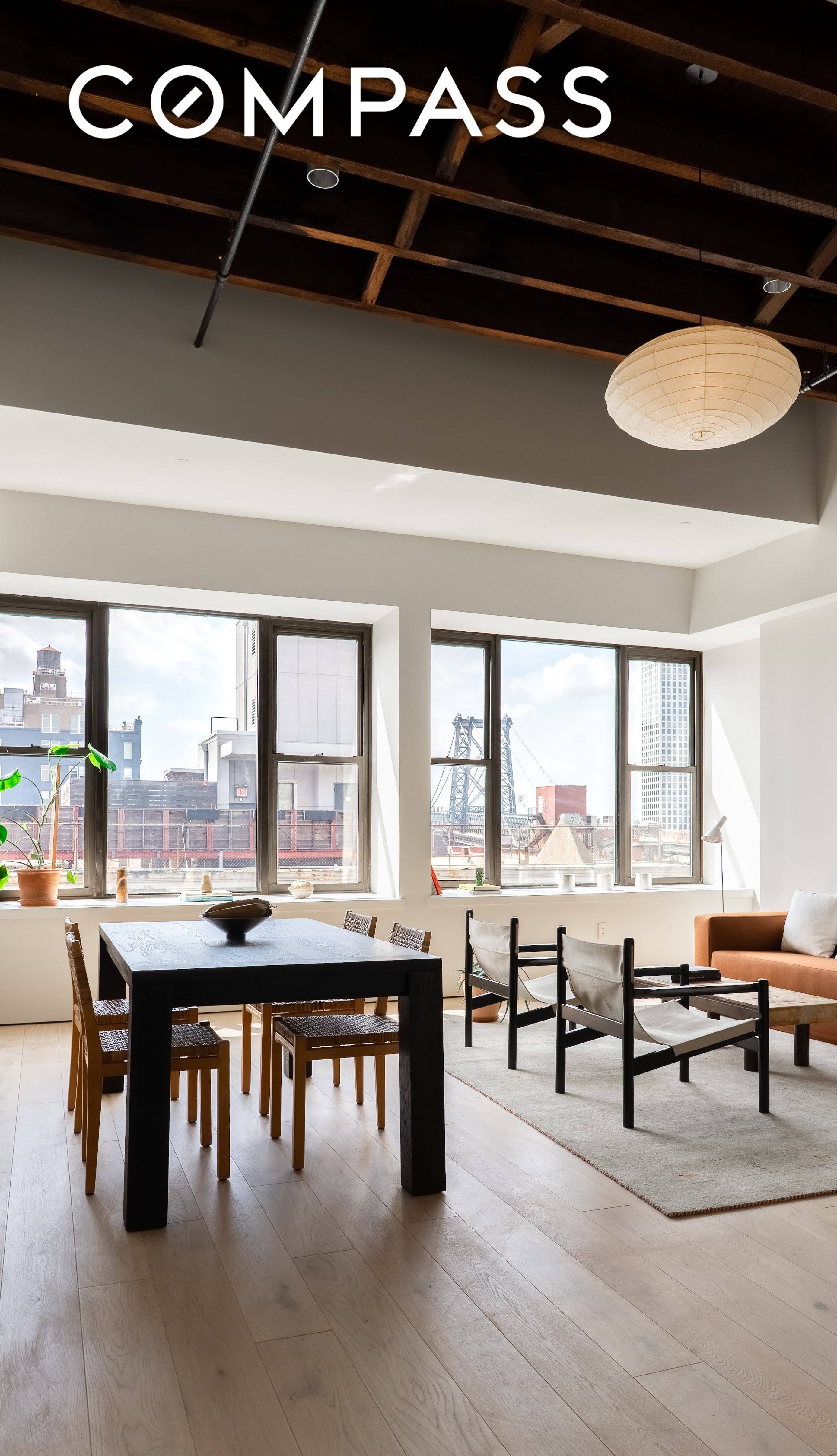 Welcome to your sun drenched, newly renovated, spacious loft three bedroom, two bath home with soaring 12 foot high ceilings, and sunset city river views over Manhattan.