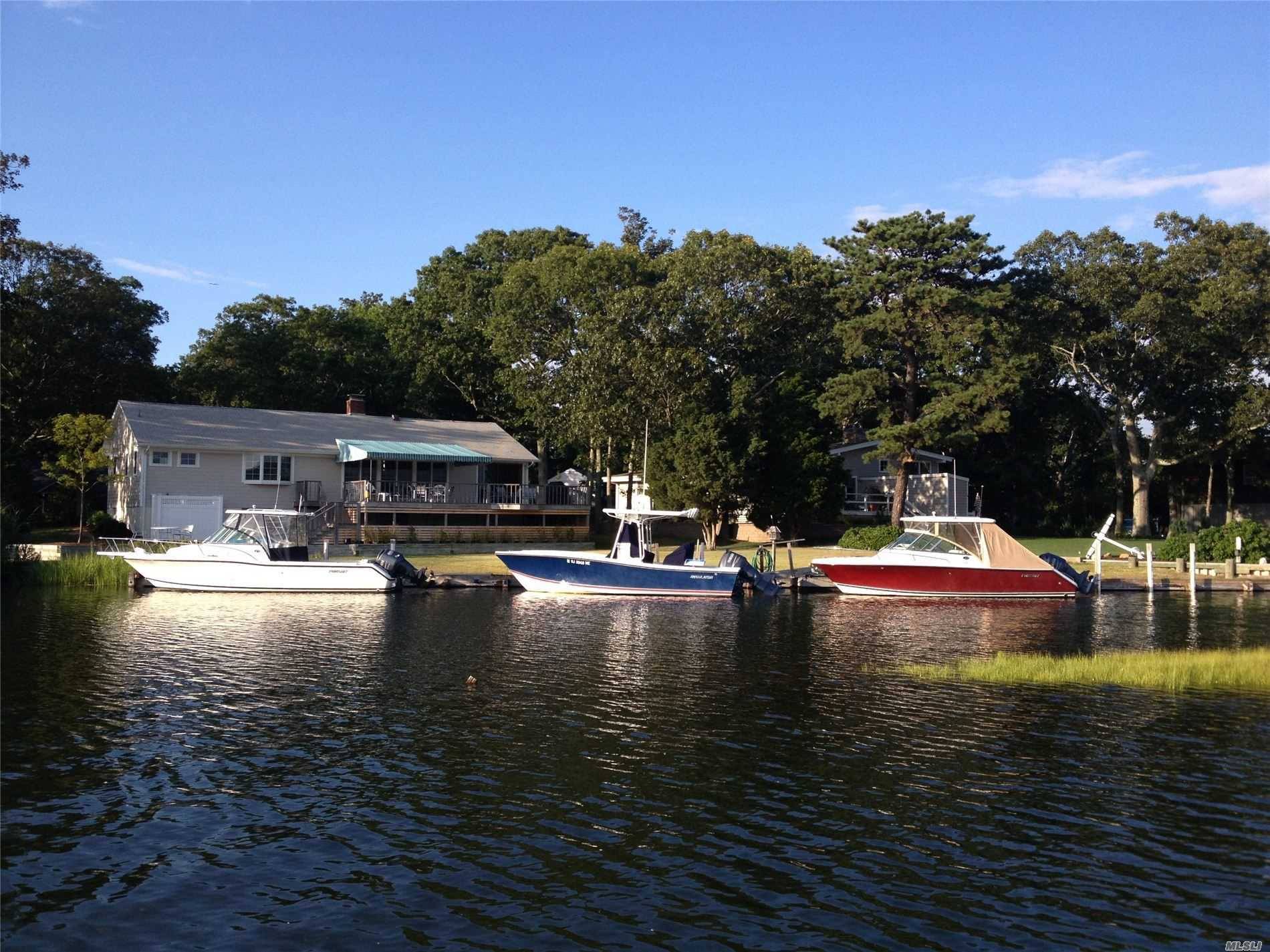 Waterfront ranch on James Creek with dock.