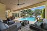 Cypress paneled lanai to enjoy the outside without the sun