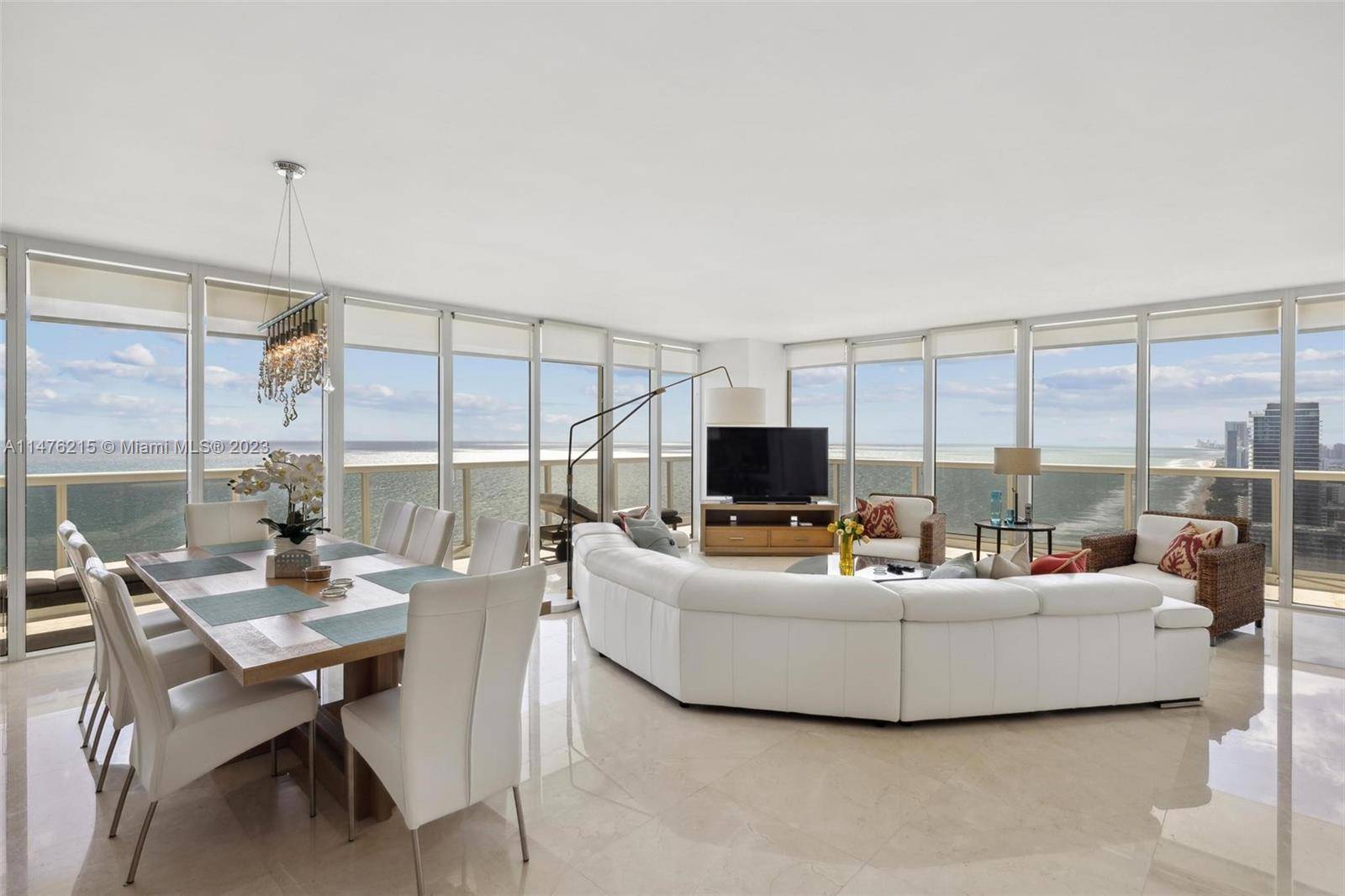 Breathtaking fully furnished Corner unit, South east direct ocean and Intracoastal views await you from this 41st floor.