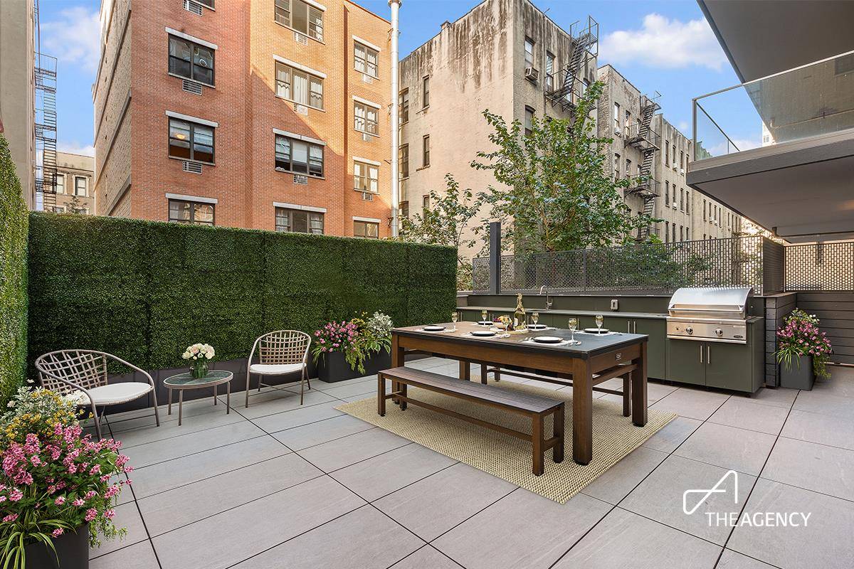 Residence 2A at 145 Central Park North, the ONLY 3 bedroom featuring a 500 sqft landscaped private terrace with outdoor kitchen AND the last deeded parking spot available for purchase.