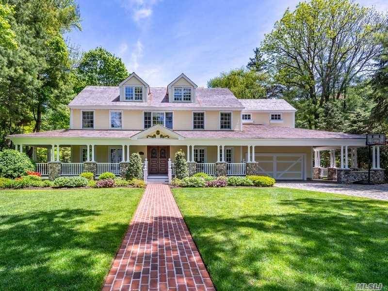 Fabulous Front Porch Colonial on 1 2 acre w in ground pool amp ; lush landscaping.