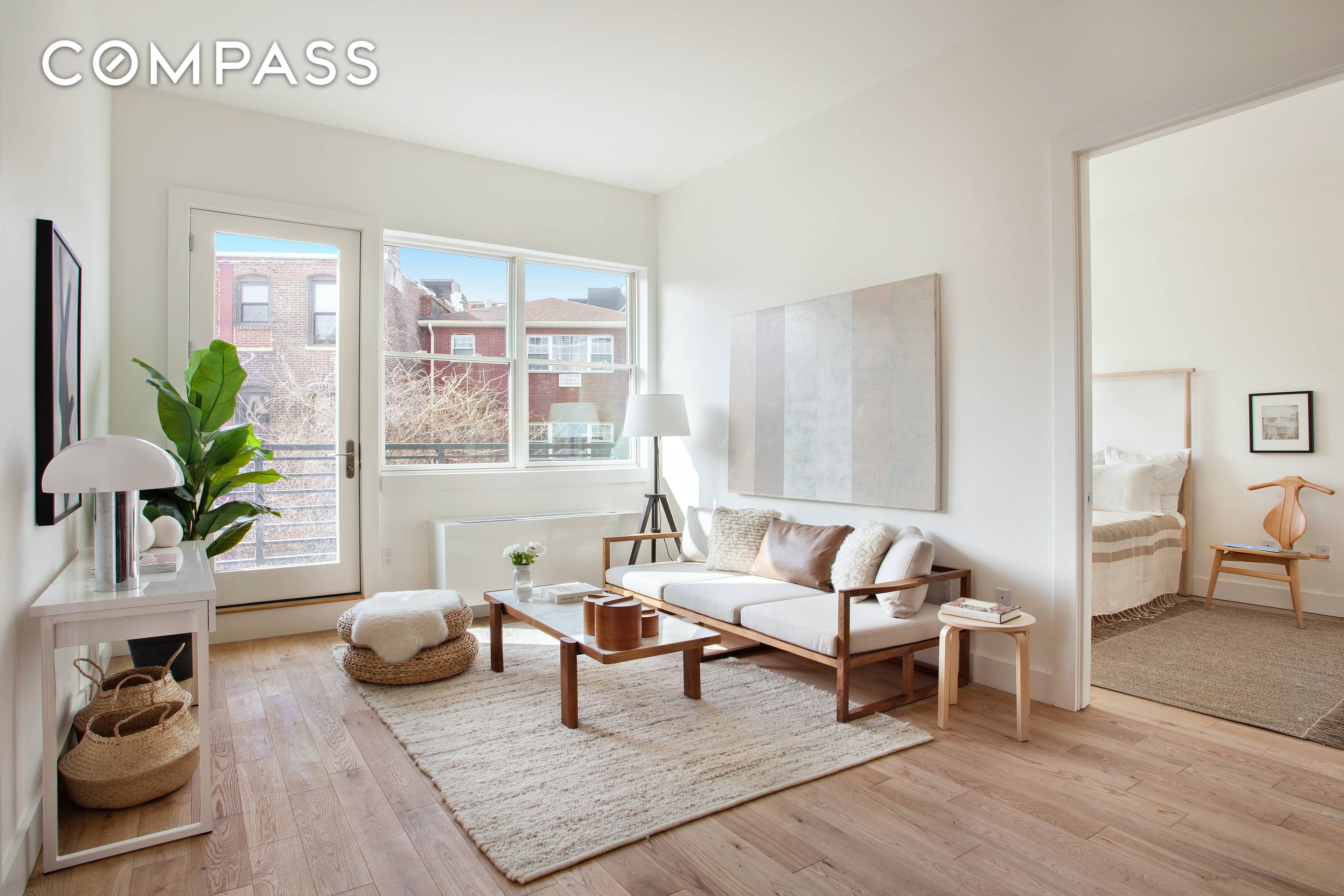 Prospect Heights No Fee Luxury Sun Filled 2BD 2BA with Private Balcony, loft like 10 6 Ceilings, Oversized Windows, Open Kitchen with S S Kitchen with D W, M W, ...